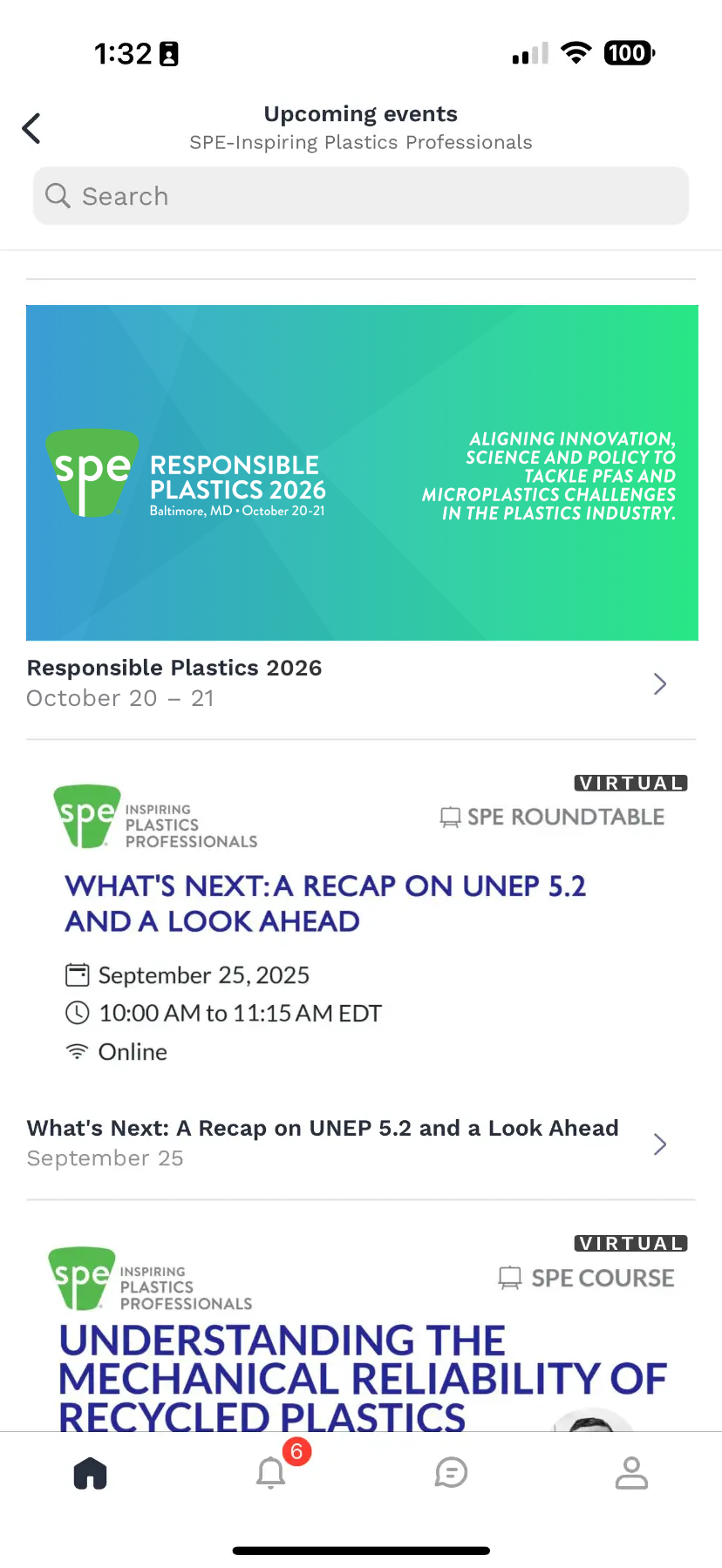 Select "Microplastics Forum" event.